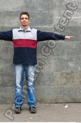 Whole Body Man T poses Casual Average Street photo references